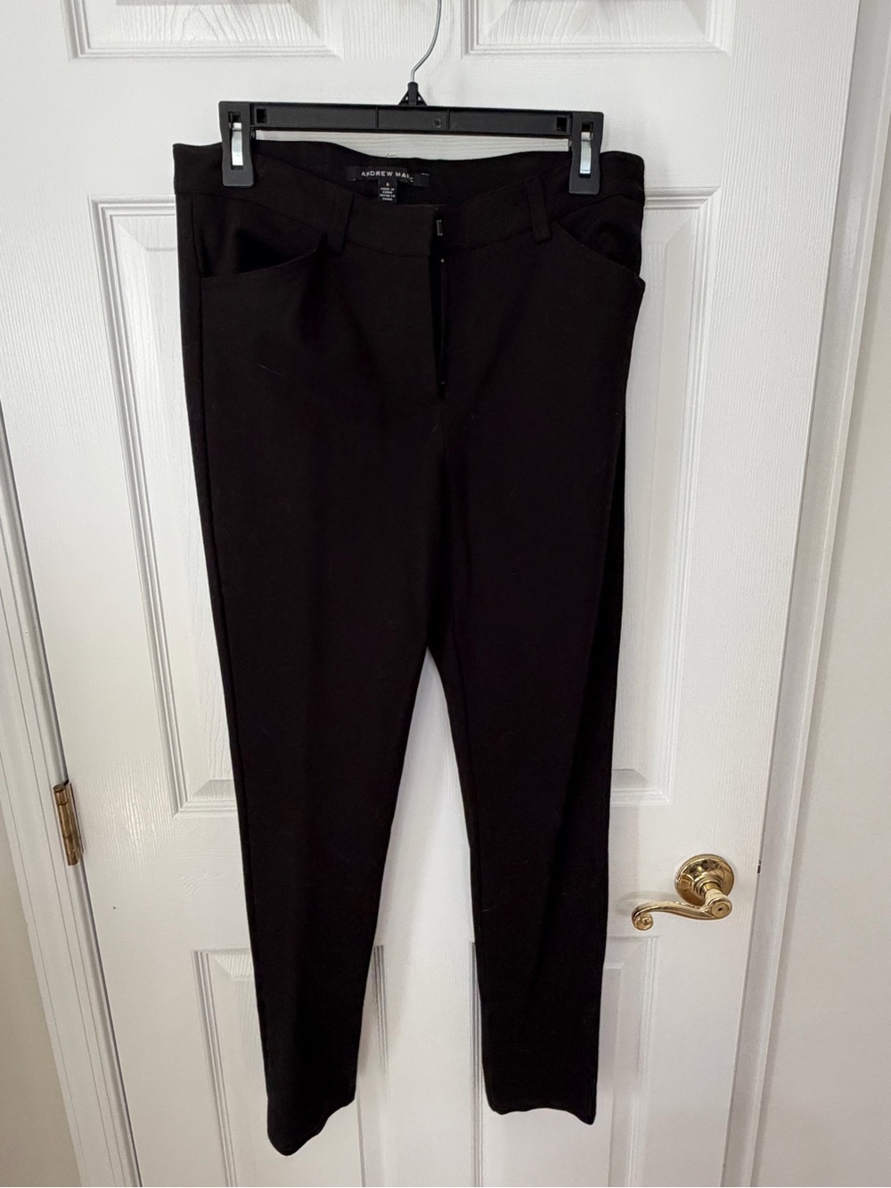 Andrew Marc Black Skinny Tailored Pants